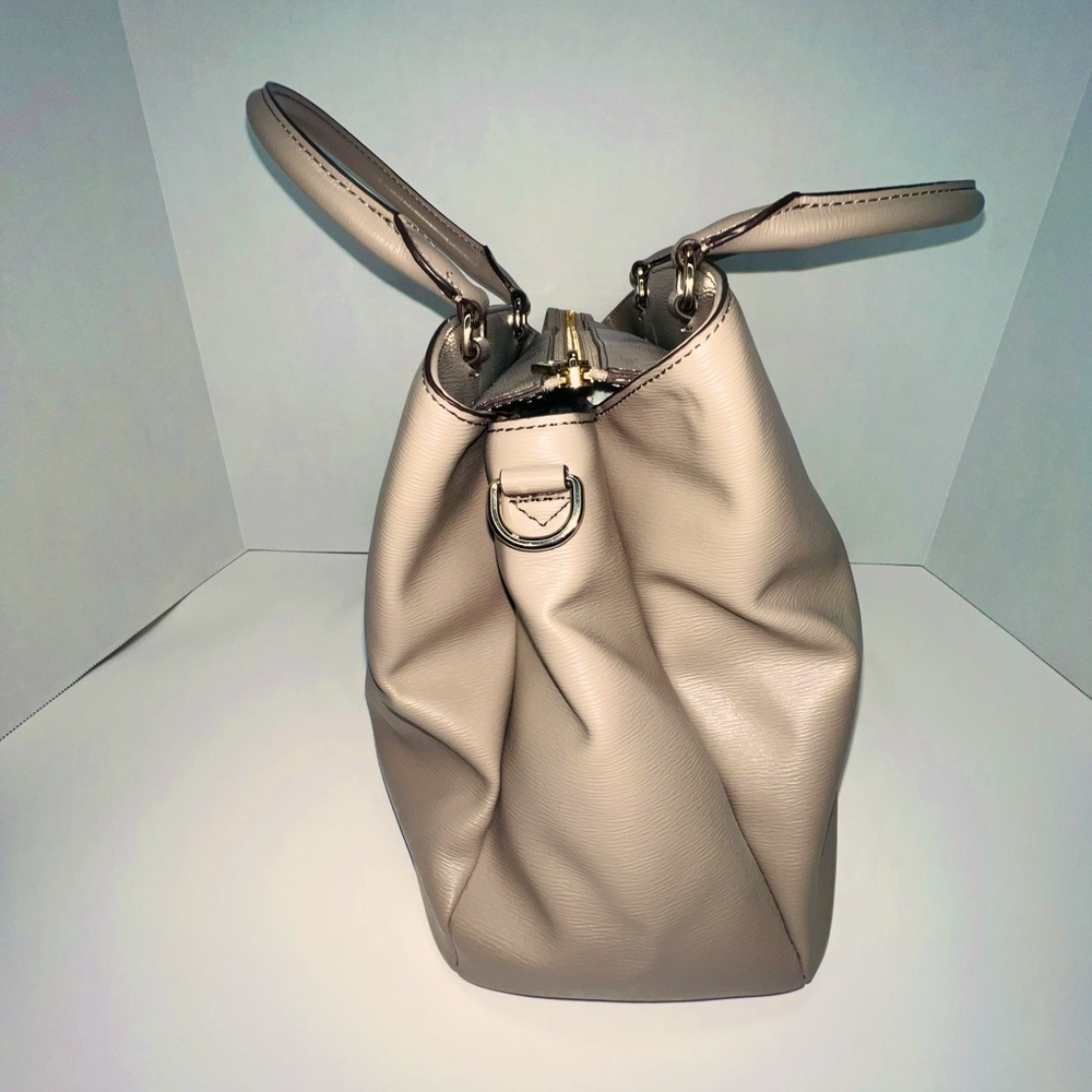 DKNY - Paige Satchel - Dark Tan/Light Khaki Crossbody Bag - Picture 5 of 11